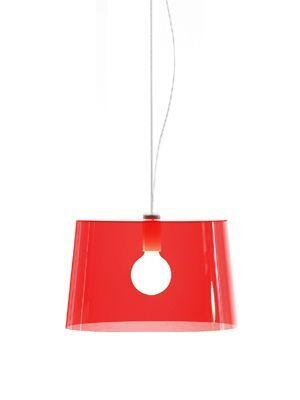 Pedrali L001S/B Pendelleuchte-RT-Polycarbonat Transparentes Rot