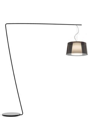 Pedrali L001T/B Stehleuchte-RT-Polycarbonat Transparentes Rot / NERO-Stahl Schwarz