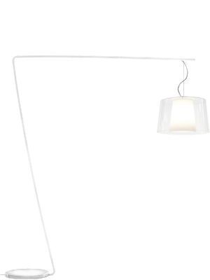 Pedrali L001T/B Stehleuchte-TR-Polycarbonat Klar Transparent / BI300-Stahl Weiß
