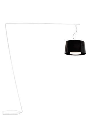 Pedrali L001T/B Stehleuchte-NE-Polycarbonat Schwarz / BI300-Stahl Weiß