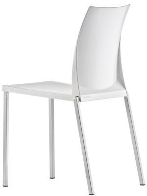 Pedrali Kuadra 1271 Stuhl-TR-Polycarbonat transparent-CR-Stahl verchromt