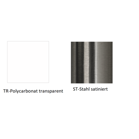 Pedrali Kuadra 1271 Stuhl-TR-Polycarbonat transparent-ST-Stahl satiniert