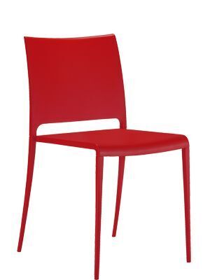 Pedrali Mya 700 Stuhl, Gestell Aluminium-RO-Polypropylen rot