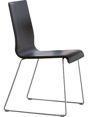 Pedrali Kuadra 1298 Stuhl-F05-Kernleder Schwarz