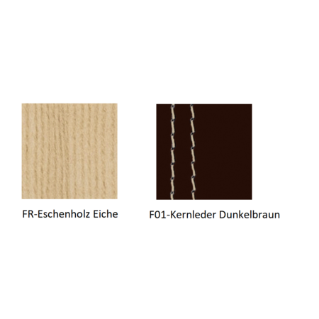 Pedrali Gliss 904/F Lederstuhl-FR-Eschenholz Eiche / F01-Kernleder Dunkelbraun