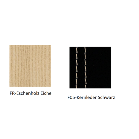 Pedrali Gliss 904/F Lederstuhl-FR-Eschenholz Eiche / F05-Kernleder Schwarz