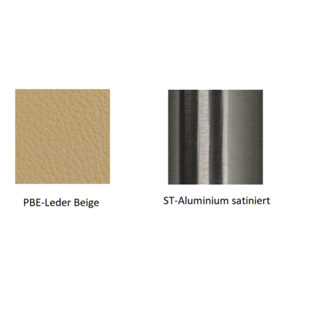 Pedrali Mya 710 Lederstuhl-PBE-Leder Beige,ST-Aluminium satiniert