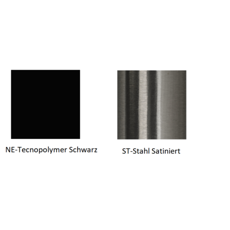 Pedrali Kuadra XL 2401 Stuhl-NE-Tecnopolymer Schwarz,ST-Stahl Satiniert