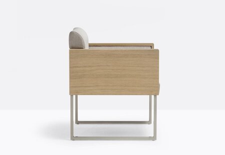 Pedrali Box Lounge 741 Sessel-H100_N1-Eichenholz gebleichte Eiche