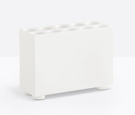 Pedrali BRICK Schirmständer-10 Löcher-BI-Polyethylen Weiss