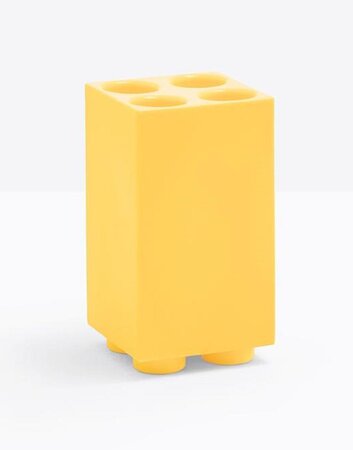 Pedrali BRICK Schirmständer-4 Löcher-GI-Polyethylen Gelb