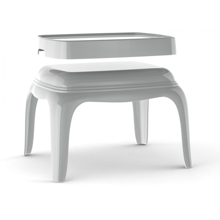 Pedrali Pasha 662 Tablett-BI-Methacrylat Weiss
