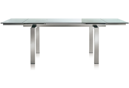 Pedrali Magic TM Tisch-L 200 x T 90 cm-SAT-Glasplatte Frosted Glass