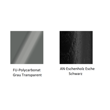 Pedrali Gliss 905 Stuhl-FU-Polycarbonat Grau Transparent-AN-Eschenholz Esche Schwarz