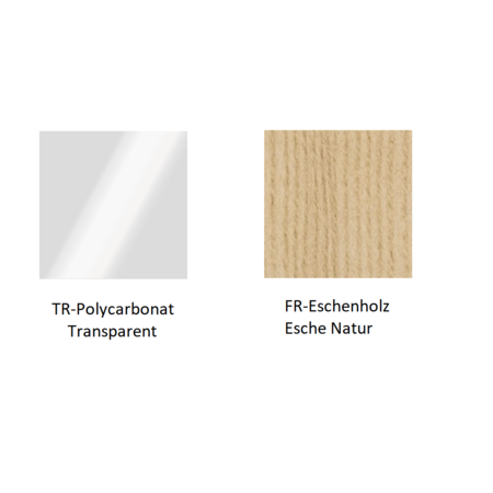 Pedrali Gliss 905 Stuhl-TR-Polycarbonat Transparent-FR-Eschenholz Esche Natur