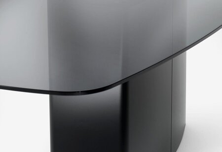 Pedrali Aero TAE Tisch-L 130 x T 130 cm-NERO Schwarz Stahl-FNP_NE Schwarz Fenixplatte