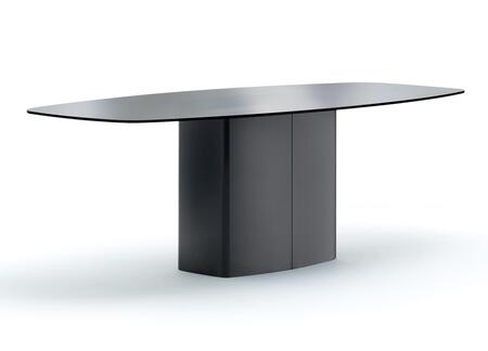 Pedrali Aero TAE Tisch-L 220 x T 106 cm-NERO Schwarz Stahl-FNP_NE Schwarz Fenixplatte