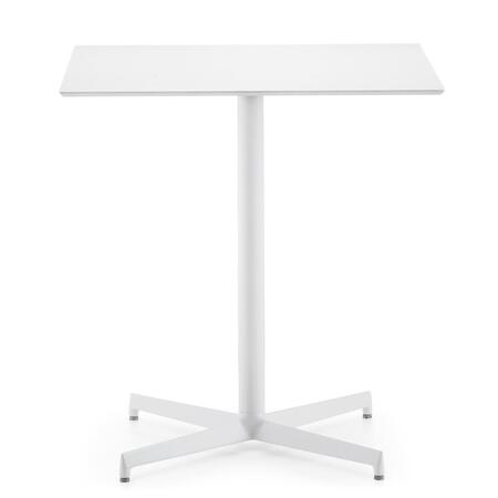 Pedrali Laja 5420 Tisch-BI100-Aluminium Weiss-Quadratisch
