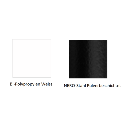 Pedrali Tweet 897 Kufenstuhl-BI-Polypropylen Weiss-NERO-Stahl Pulverbeschichtet