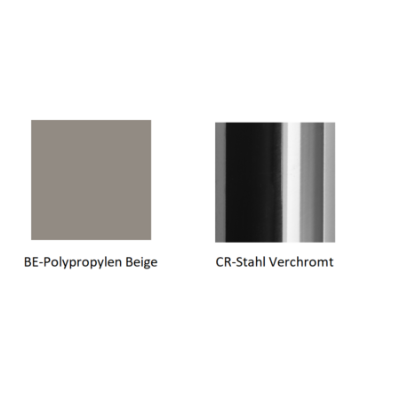 Pedrali Tweet 897 Kufenstuhl-BE-Polypropylen Beige-CR-Stahl Verchromt