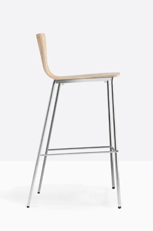 Pedrali Inga S Barhocker-CR-Stahl Verchromt-77 cm