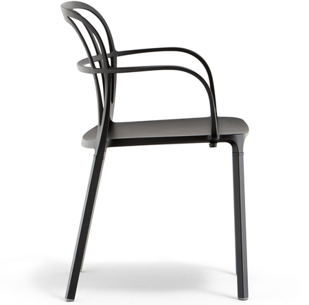 Pedrali Intrigo Stuhl-NPE-Aluminium Schwarz