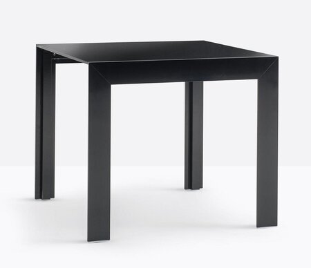 Pedrali Matrix 86x86 Tisch-NERO-Glasplatte Schwarz