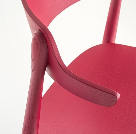 Pedrali Nemea P Stuhl-RB-Eschenholz Rot