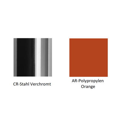 Pedrali Babila 2735-CR-Stahl Verchromt-AR-Polypropylen Orange