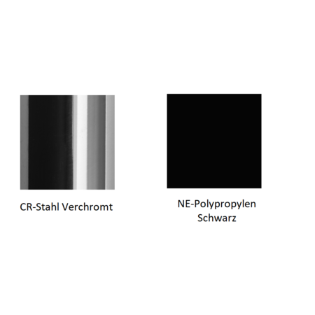 Pedrali Babila 2735-CR-Stahl Verchromt-NE-Polypropylen Schwarz