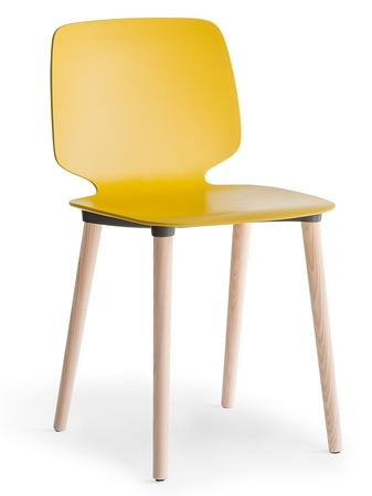 Pedrali Babila 2750-FR-Eschenholz Esche weiss-GI-Tecnopolymer Gelb