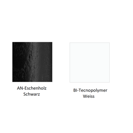 Pedrali Babila 2750-AN-Eschenholz Schwarz-BI-Tecnopolymer Weiss