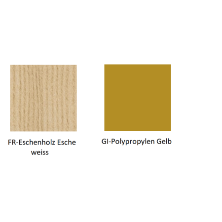 Pedrali Babila 2755-FR-Eschenholz Esche weiss-GI-Polypropylen Gelb