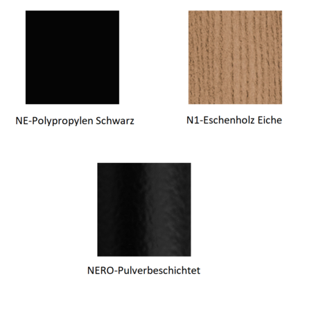 Pedrali Babila 2757 Barhocker-N1-Eschenholz Eiche-NE-Polypropylen Schwarz-NERO-Pulverbeschichtet