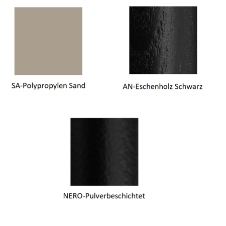 Pedrali Babila 2757 Barhocker-AN-Eschenholz Schwarz-SA-Polypropylen Sand-NERO-Pulverbeschichtet
