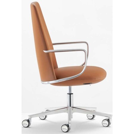 Pedrali Elinor 3755 Chefsessel-PGN-Leder Cognac