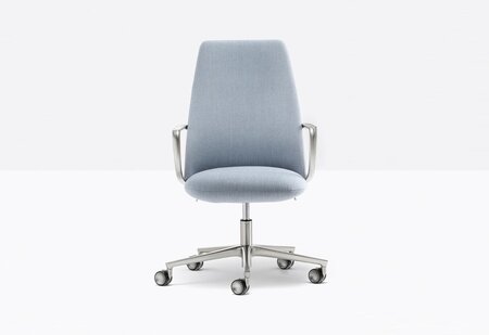 Pedrali Elinor 3755 Chefsessel-PGA-Leder Hellgrau