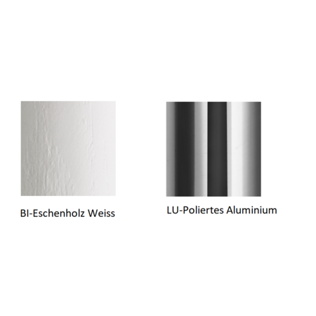 Pedrali Folk 2940 Stuhl-BI-Eschenholz Weiss-LU-Poliertes Aluminium