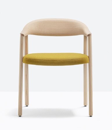 Pedrali Héra 2865 Stuhl-FR-Eschenholz Gebleichte Asche / Beige