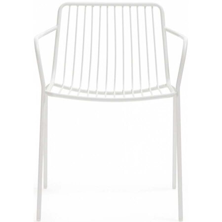 Pedrali Nolita 3655 Armlehnstuhl-BI200E-Stahl Weiss