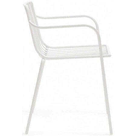 Pedrali Nolita 3655 Armlehnstuhl-BI200E-Stahl Weiss