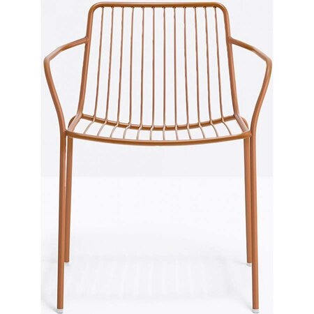 Pedrali Nolita 3655 Armlehnstuhl-TEE-Stahl Terracotta 