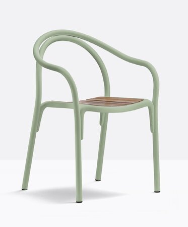 Pedrali Soul Outdoor 3746 Stuhl-VE100E-Aluminium Salbeigrün