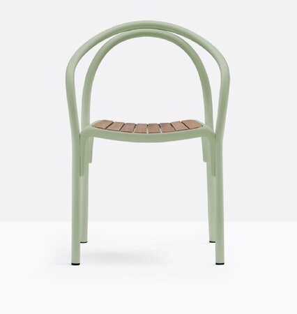 Pedrali Soul Outdoor 3746 Stuhl-VE100E-Aluminium Salbeigrün