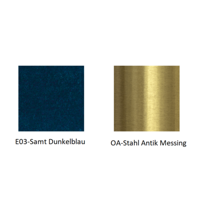 Pedrali Vic 656 Stuhl-E03-Samt Dunkelblau-OA-Stahl Antik Messing