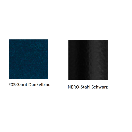 Pedrali Vic 656 Stuhl-E03-Samt Dunkelblau-NERO-Stahl Schwarz