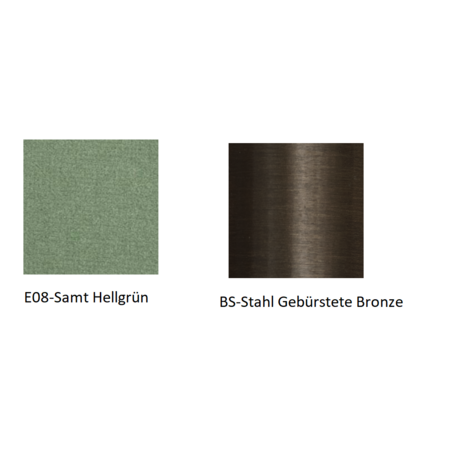 Pedrali Vic 656 Stuhl-E08-Samt Hellgrün-BS-Stahl Gebürstete Bronze
