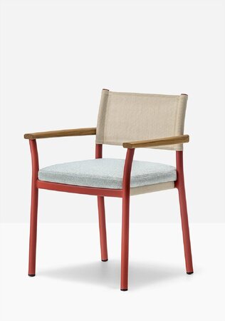 Pedrali Guinea 3695 - Outdoor Sessel - RO200E Red - SA Sand - D82 Aqua