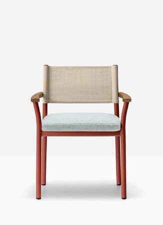 Pedrali Guinea 3695 - Outdoor Sessel - RO200E Red - SA Sand - D82 Aqua