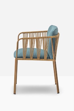 Pedrali Narì 6360 - Outdoor Sessel - MI100E Honey - D82 Aqua